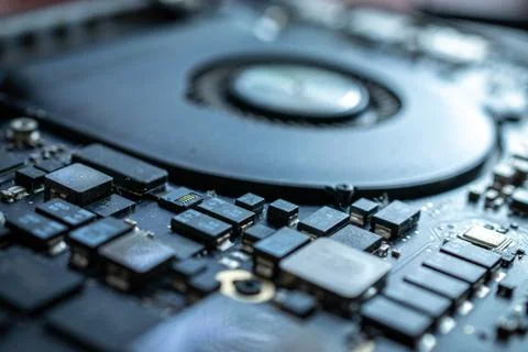 Repair computers. Technology maintenance hardware from man engineer. Electron Stock Photos