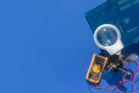 Repair concept technological elements Stock Photos