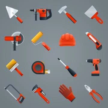 Repair construction tools Stock Illustration