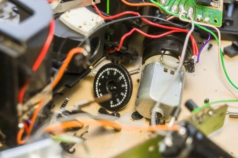 Repair of consumer electronics. Workflow in the workshop of electrical Stock Photos