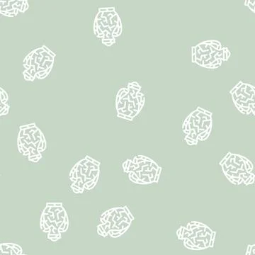 Repair damaged pot line vector seamless pattern Stock Illustration