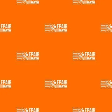 Repair data pattern vector orange Illustrazione stock