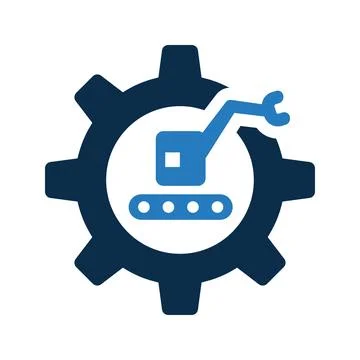 Repair, digger, earthmoving icon. Stock Illustration