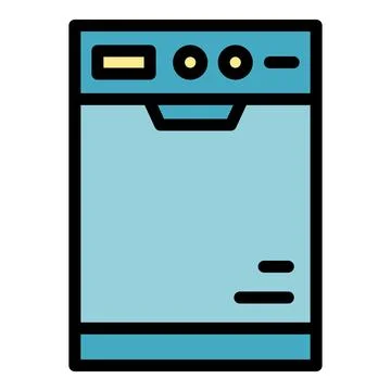 Repair dishwasher box icon vector flat 스톡 일러스트
