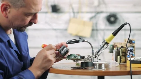 Repair of electrical equipment Stock Footage 101021787