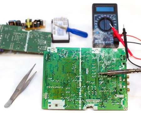 Repair of the electronic device Stock Photos