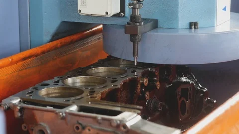 Repair of the engine close up. Car repairs close up. The professional repairs Stock Footage 95626299