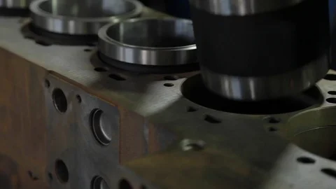 Repair of engine pistons (2d shot) Stock Footage 83410458