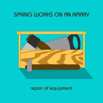 Repair equipment (spring work) Stock Illustration