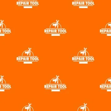 Repair firm pattern vector orange Stock Illustration