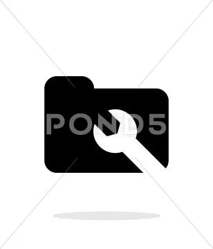 Repair Folder icon on white background. ~ Clip Art #45044195