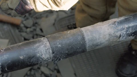 Repair Gas Pipe Stock Footage 124704083