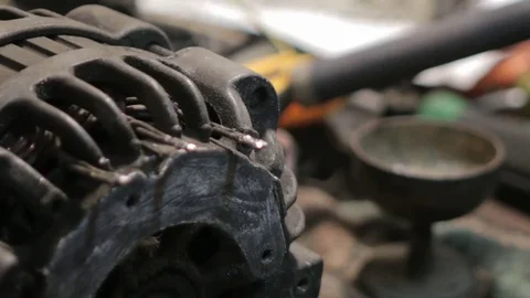 Repair of generator car 2 Stock Footage 81944870