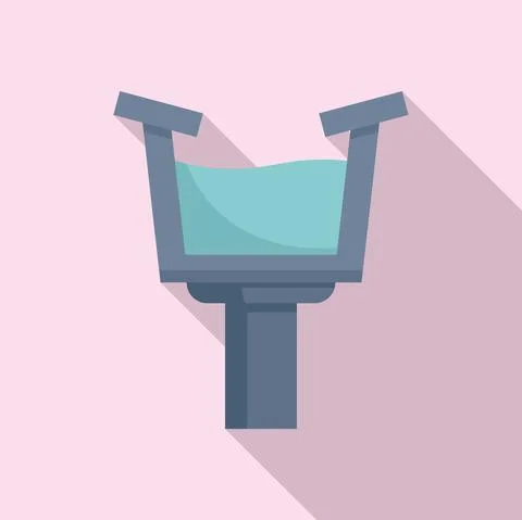 Repair gutter icon, flat style Illustrazione stock