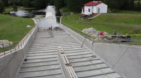 Repair of hydraulic engineering constructions4 Video stock 53128311