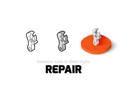 Repair icon in different style Stock Illustration