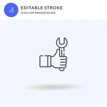 Repair icon vector, filled flat sign, solid pictogram isolated on white, logo Illustrazione stock