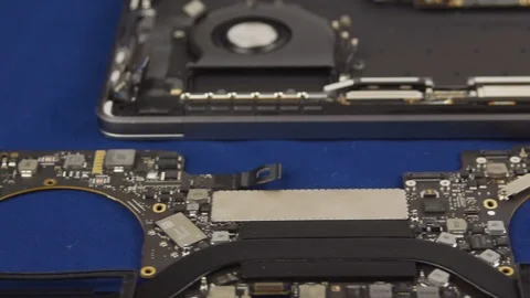 Repair a laptop Stock Footage 104894790