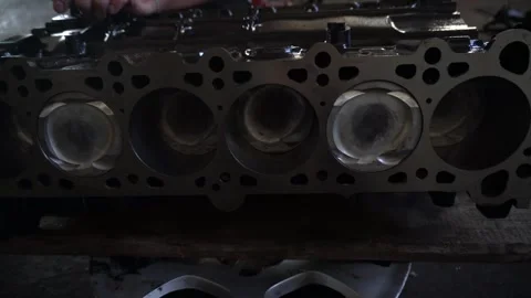 Repair manual engine cranking Video stock 325848103