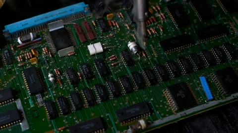Repair of the microcircuit Stock Footage 88506726