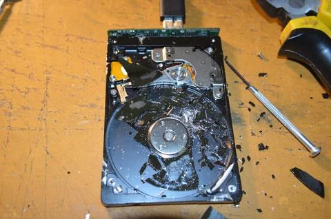 Repair microelectronics computer hard drive Stock Photos