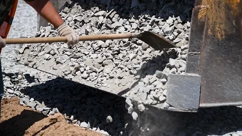 Repair of the old and construction of a new asphalt road Stock-Footage 216904448
