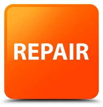Repair orange square button Stock Illustration