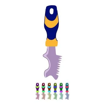 Repair paint scraper vector cartoon graphic Stock Illustration
