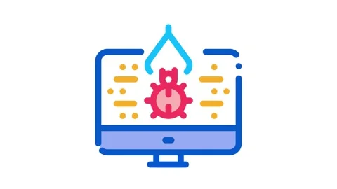 Repair program bug Icon Animation Stock Footage 145264478