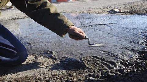 Repair of the road Stock Footage 61802023