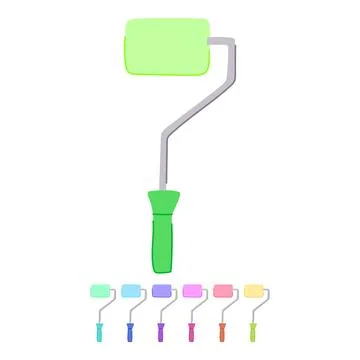 Repair roller paint vector cartoon graphic Stock Illustration