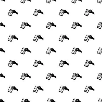 Repair screen smartphone pattern vector seamless Stock Illustration