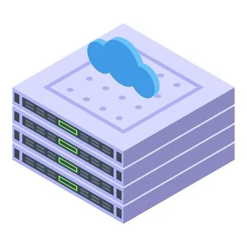 Repair server icon isometric vector. Computer service 库存插图