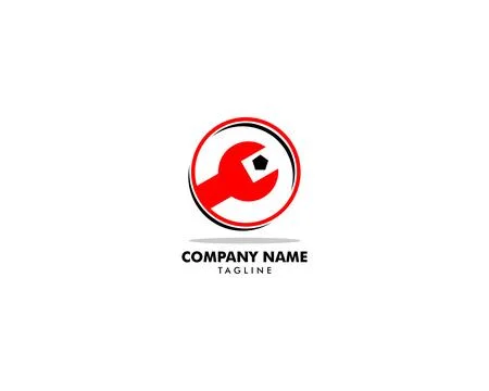 Repair Service Logo Design Element Stock Illustration