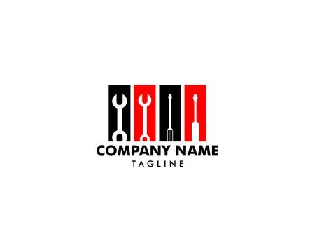 Repair Service Logo Design Element Stock Illustration