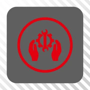 Repair Service Rounded Square Button Illustrazione stock