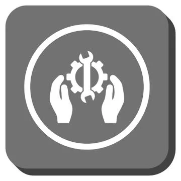 Repair Service Rounded Square Vector Icon Stock Illustration