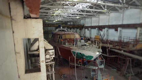 Repair of the ship. Shipyard Stock Footage 72971301
