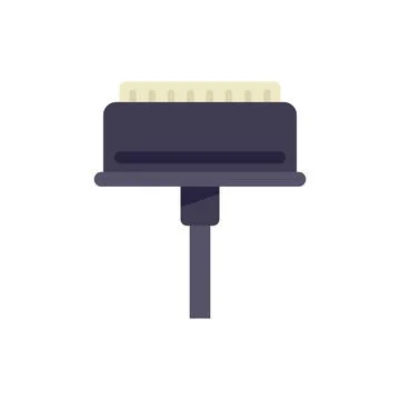 Repair tablet cable icon flat vector. Phone mobile Stock Illustration