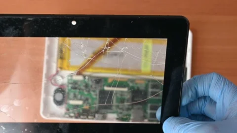 Repair of the tablet Stock Footage 186657961