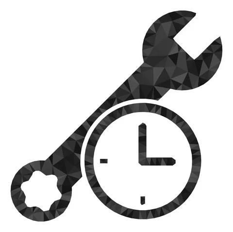 Repair Time Triangle Filled Icon Stock-Illustration