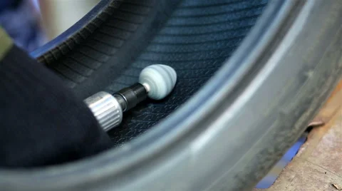 Repair of tires Stock Footage 68026987