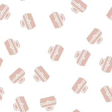Repair tool case glyph vector seamless pattern Illustrazione stock