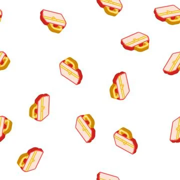 Repair tool case isometric icon seamless pattern Illustrazione stock