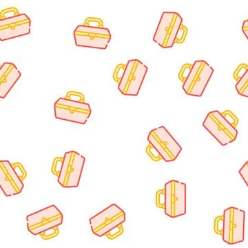 Repair tool case vector seamless pattern Illustrazione stock