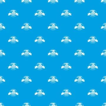 Repair tool pattern vector seamless blue Illustrazione stock