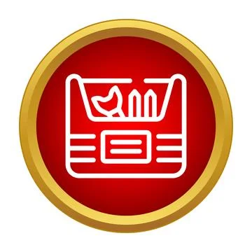 Repair tools box flat line icon design Stock Illustration
