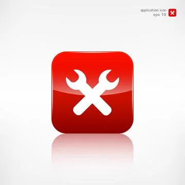 Repair tools icon. Application button. Stock Illustration