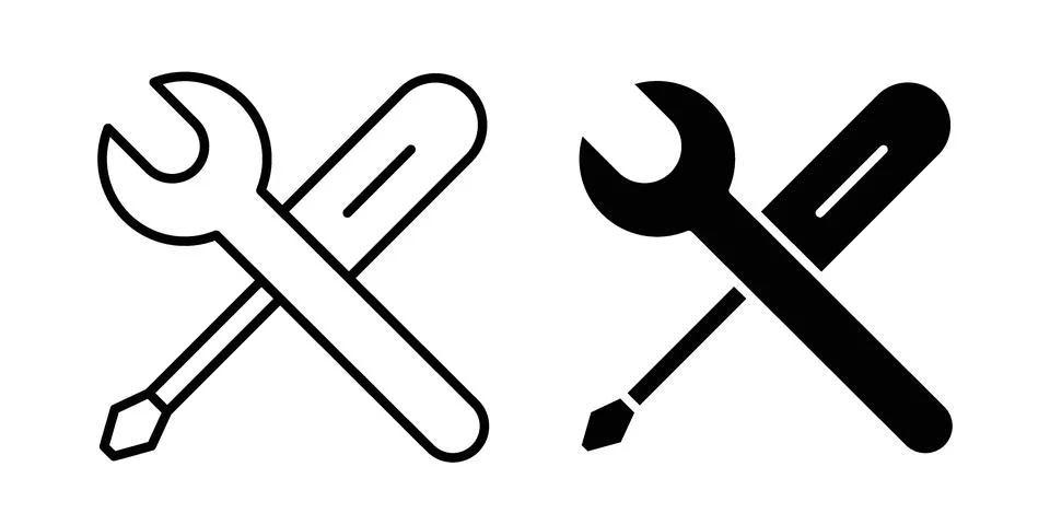 Repair tools icon bundle for website design projects Stock Illustration