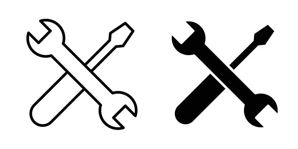Repair tools icon for design projects and web UI Stock Illustration